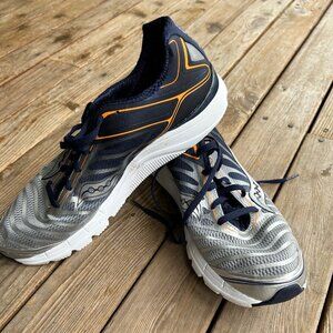 Saucony Kinvara 3 Silver/Navy/Orange Mens Size 12 Running Shoes